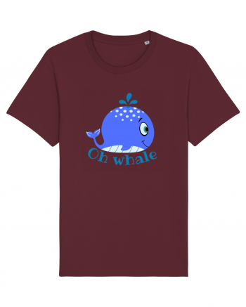 Oh Whale  Burgundy