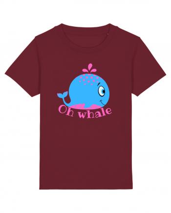 Oh Whale  Burgundy