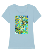 Un pic din turcia Tricou mânecă scurtă guler larg fitted Damă Expresser