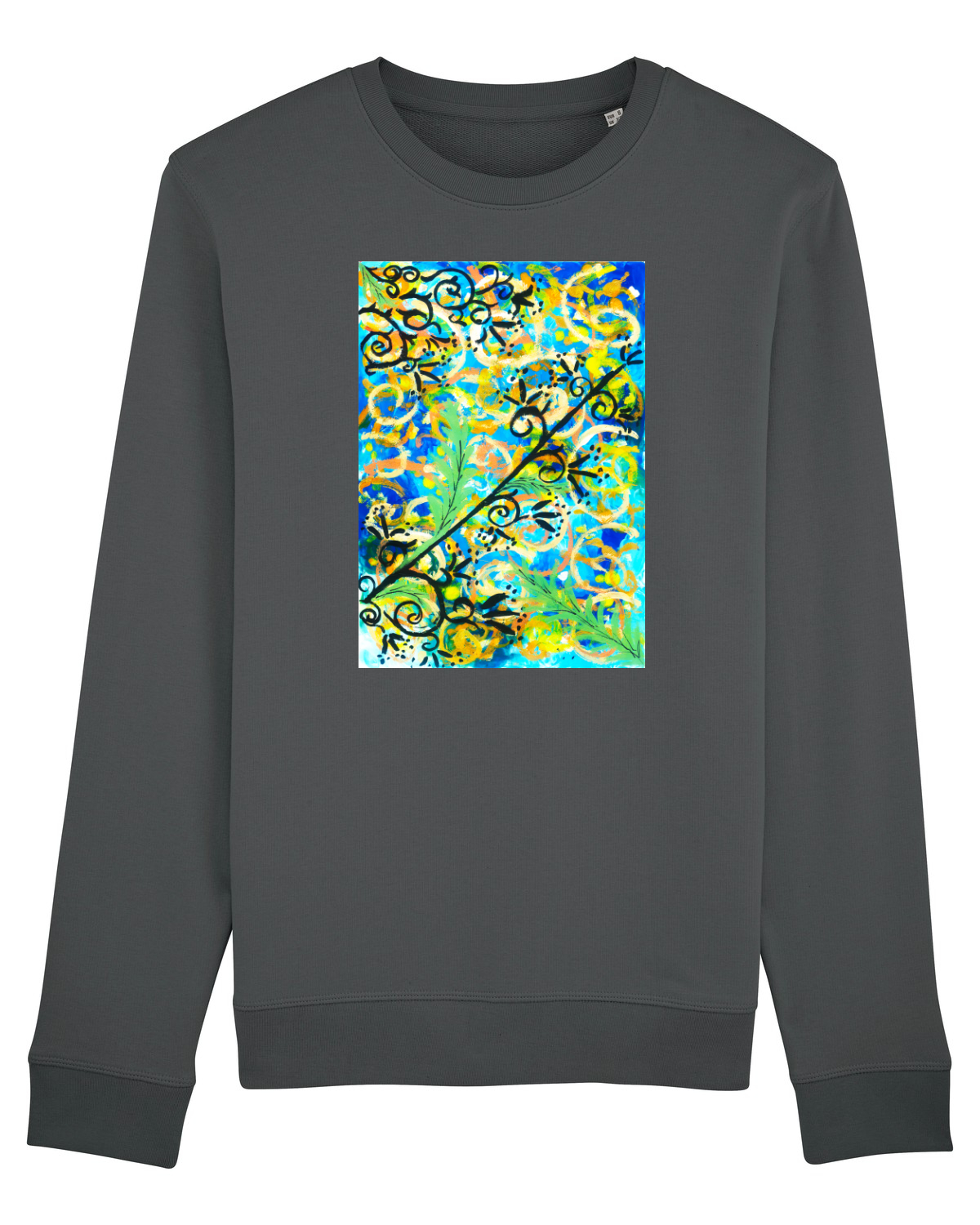 Bluză mânecă lungă Unisex Rise Anthracite