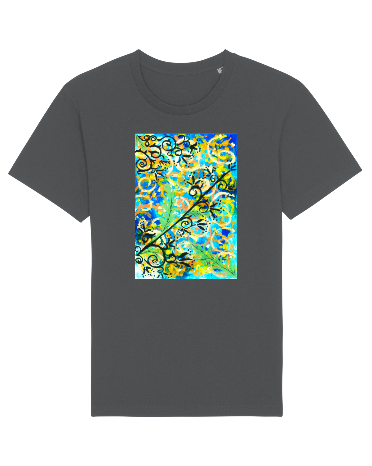 Tricou mânecă scurtă Unisex Rocker Anthracite