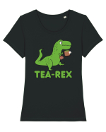 Tea-Rex Tricou mânecă scurtă guler larg fitted Damă Expresser