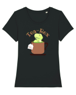 Tea-Rex Tricou mânecă scurtă guler larg fitted Damă Expresser