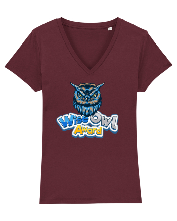 wise owl award Burgundy