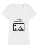 [ Insert Image Here ] Tricou mânecă scurtă guler V Damă Evoker