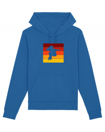 Retro Skateboarding Girl Sunset - Skater For Life Royal Blue