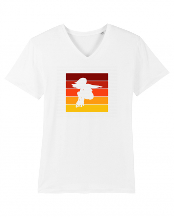 Retro Skateboarding Girl Sunset - Skater For Life White