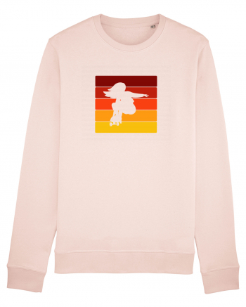 Retro Skateboarding Girl Sunset - Skater For Life Candy Pink