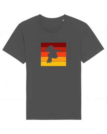 Retro Skateboarding Girl Sunset - Skater For Life Anthracite