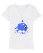 Oh Whale  Tricou mânecă scurtă guler V Damă Evoker
