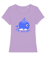 Oh Whale  Tricou mânecă scurtă guler larg fitted Damă Expresser