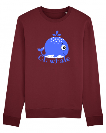 Oh Whale  Burgundy