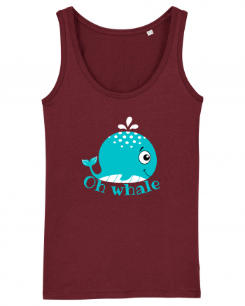 Oh Whale  Burgundy