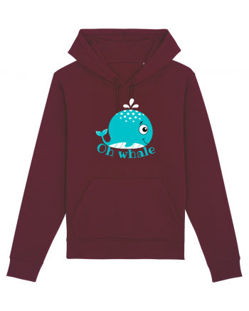 Oh Whale  Burgundy