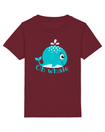 Oh Whale  Burgundy