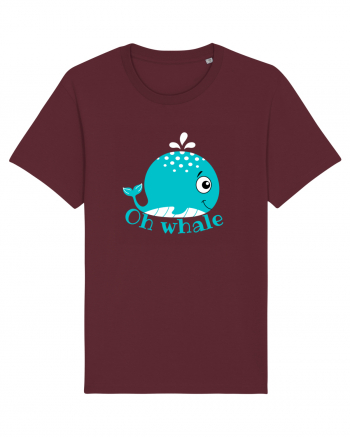 Oh Whale  Burgundy