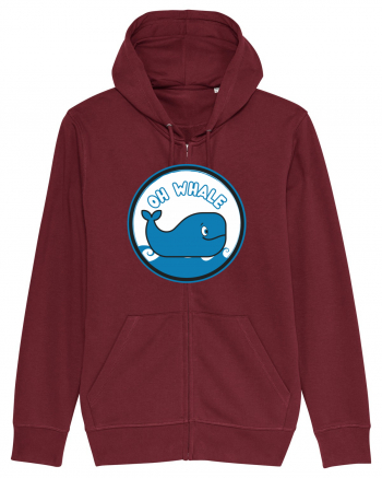 Oh Whale  Burgundy