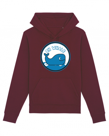 Oh Whale  Burgundy