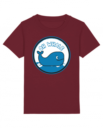 Oh Whale  Burgundy