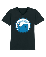Oh Whale  Tricou mânecă scurtă guler V Bărbat Presenter