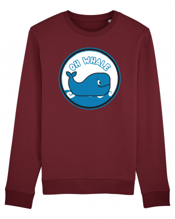 Oh Whale  Burgundy