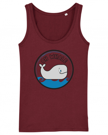 Oh Whale  Burgundy