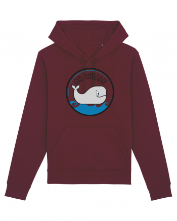 Oh Whale  Burgundy