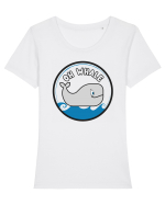 Oh Whale  Tricou mânecă scurtă guler larg fitted Damă Expresser