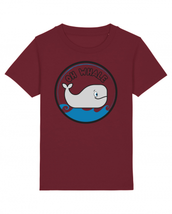 Oh Whale  Burgundy