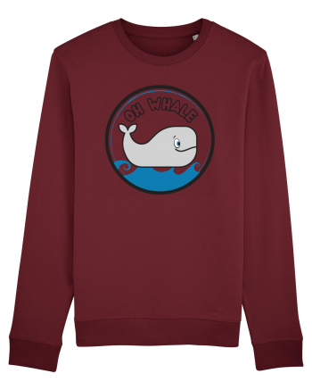 Oh Whale  Burgundy