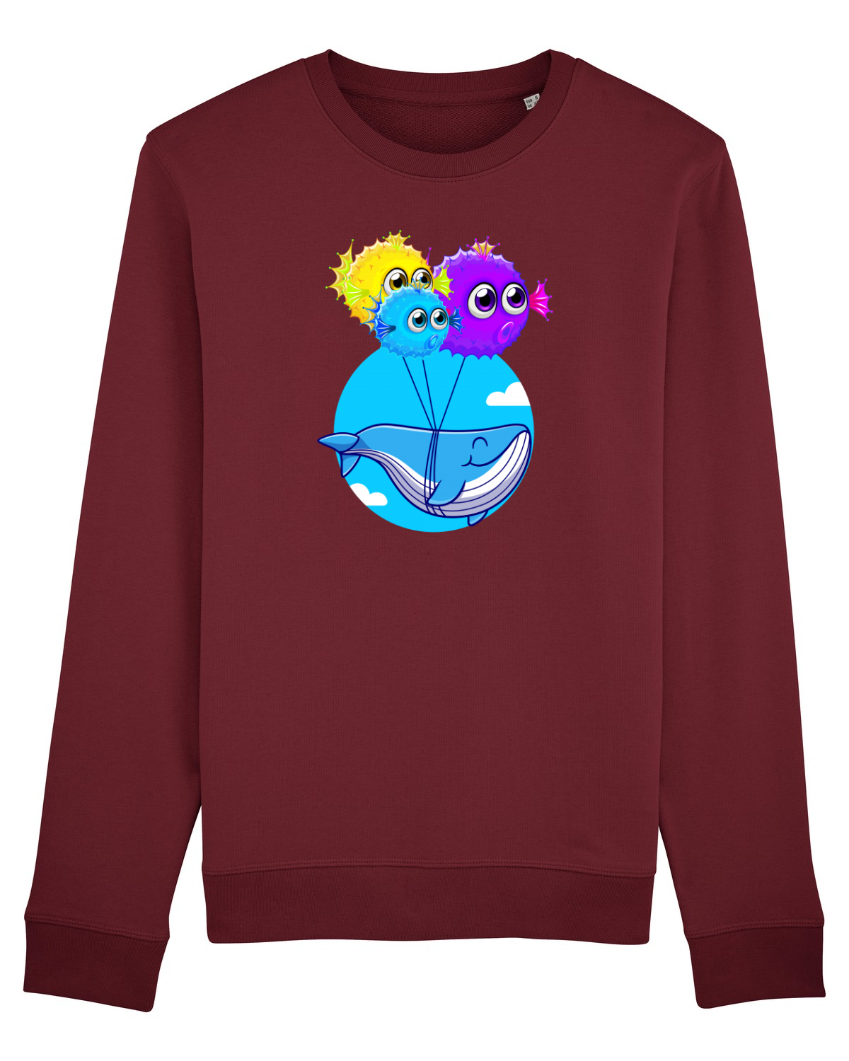 Bluză mânecă lungă Unisex Rise Burgundy