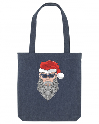 Hippie Cool Bearded Santa Midnight Blue