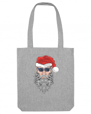 Hippie Cool Bearded Santa Heather Grey