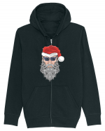 Hippie Cool Bearded Santa Hanorac cu fermoar Unisex Connector