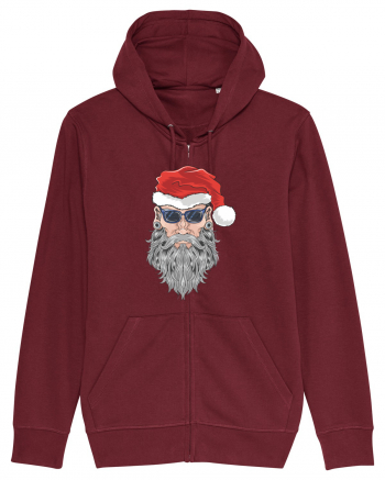 Hippie Cool Bearded Santa Burgundy