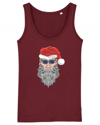 Hippie Cool Bearded Santa Burgundy