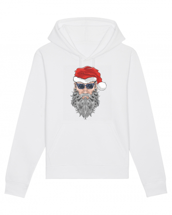 Hippie Cool Bearded Santa White