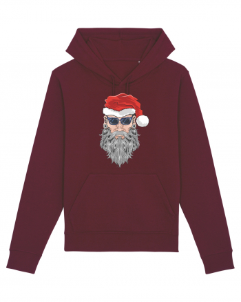 Hippie Cool Bearded Santa Burgundy