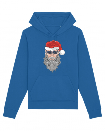 Hippie Cool Bearded Santa Royal Blue