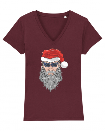 Hippie Cool Bearded Santa Burgundy