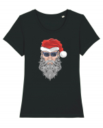 Hippie Cool Bearded Santa Tricou mânecă scurtă guler larg fitted Damă Expresser