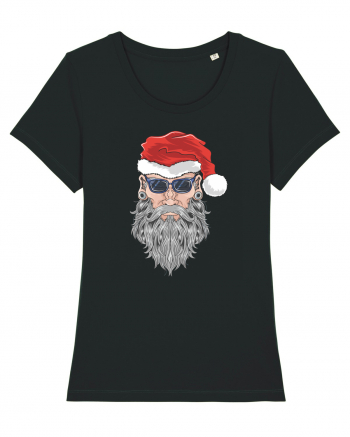 Hippie Cool Bearded Santa Black