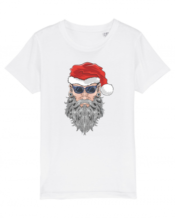 Hippie Cool Bearded Santa White