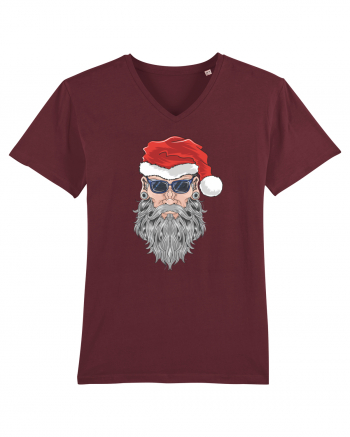 Hippie Cool Bearded Santa Burgundy