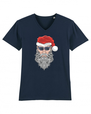 Hippie Cool Bearded Santa French Navy