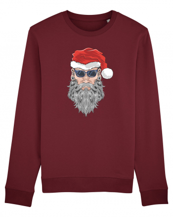 Hippie Cool Bearded Santa Burgundy