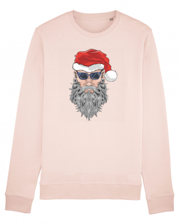 Hippie Cool Bearded Santa Candy Pink