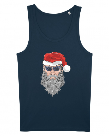 Hippie Cool Bearded Santa Navy