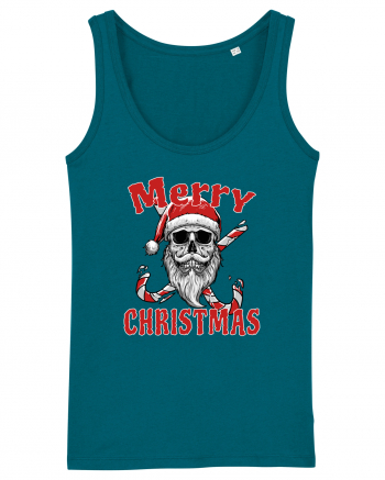 Merry Christmas Bearded Santa Skull Ocean Depth