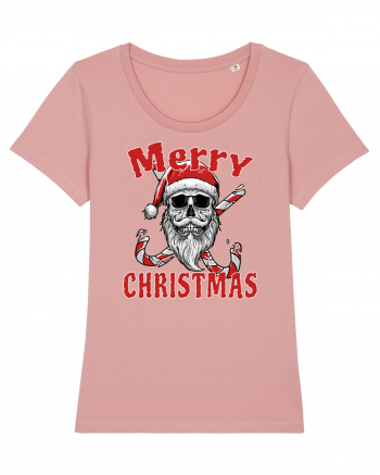 Merry Christmas Bearded Santa Skull Canyon Pink